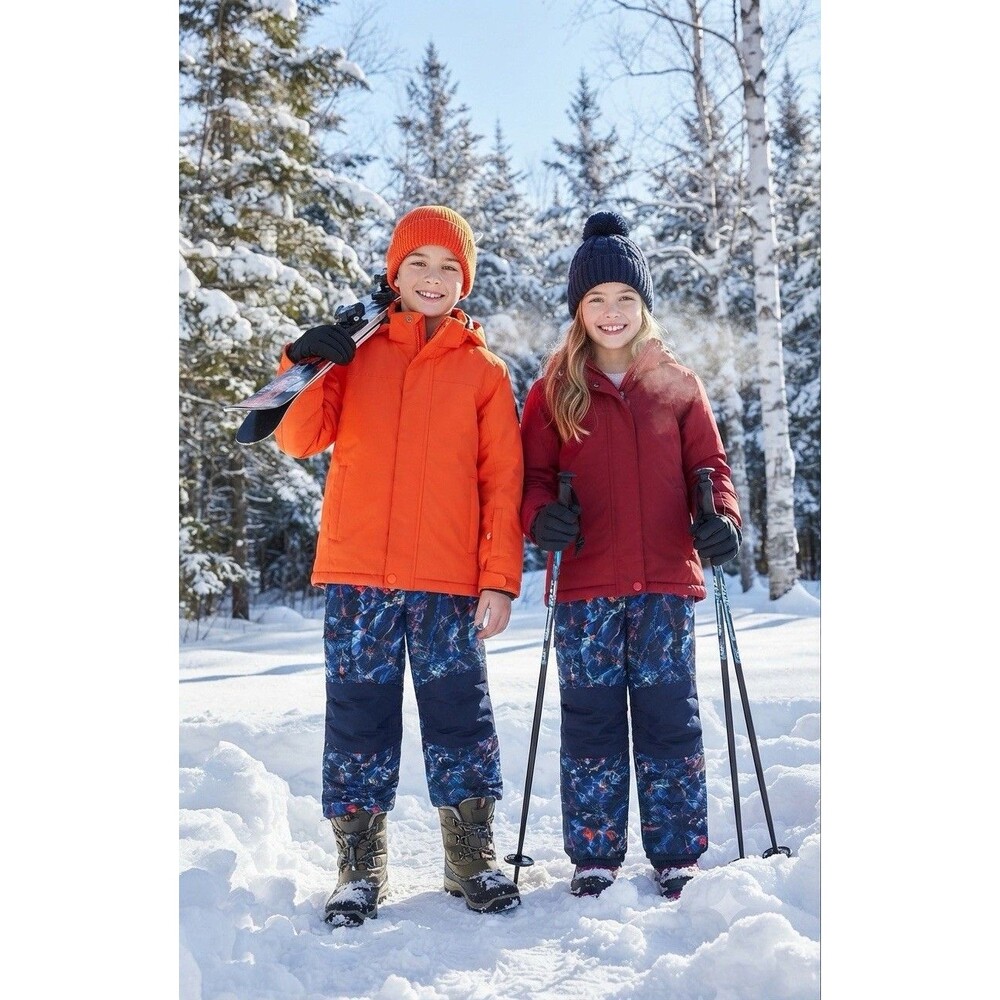 NWOT Champion Kids Ski Snowboard Winter Pants Blue Print Size M (8-10) Unisex